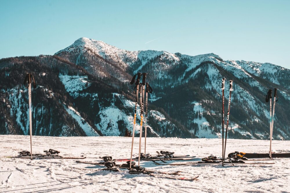 Ski's in de bergen